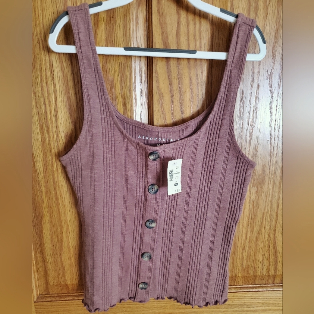 Aeropastle junior size medium washed rose colored tank